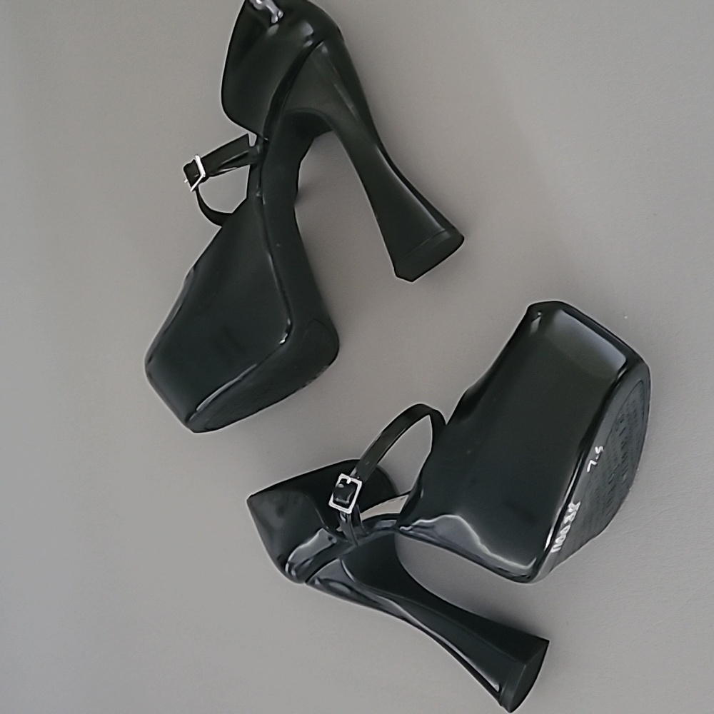 Gianni Bini Quincy Mary Jane Black Platform Pumps Heels Size 7.5M - Picture 7 of 14